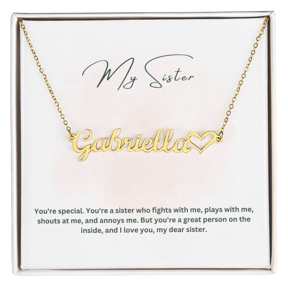 My Sister | You Are Special | Name Necklace