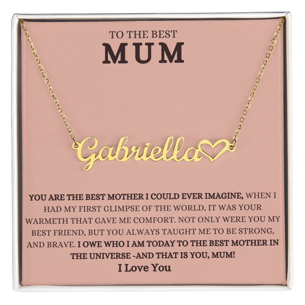 To The Best Mum | Jewelry Name Necklace