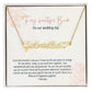To My Beautiful Bride On Our Wedding Day | Name Necklace