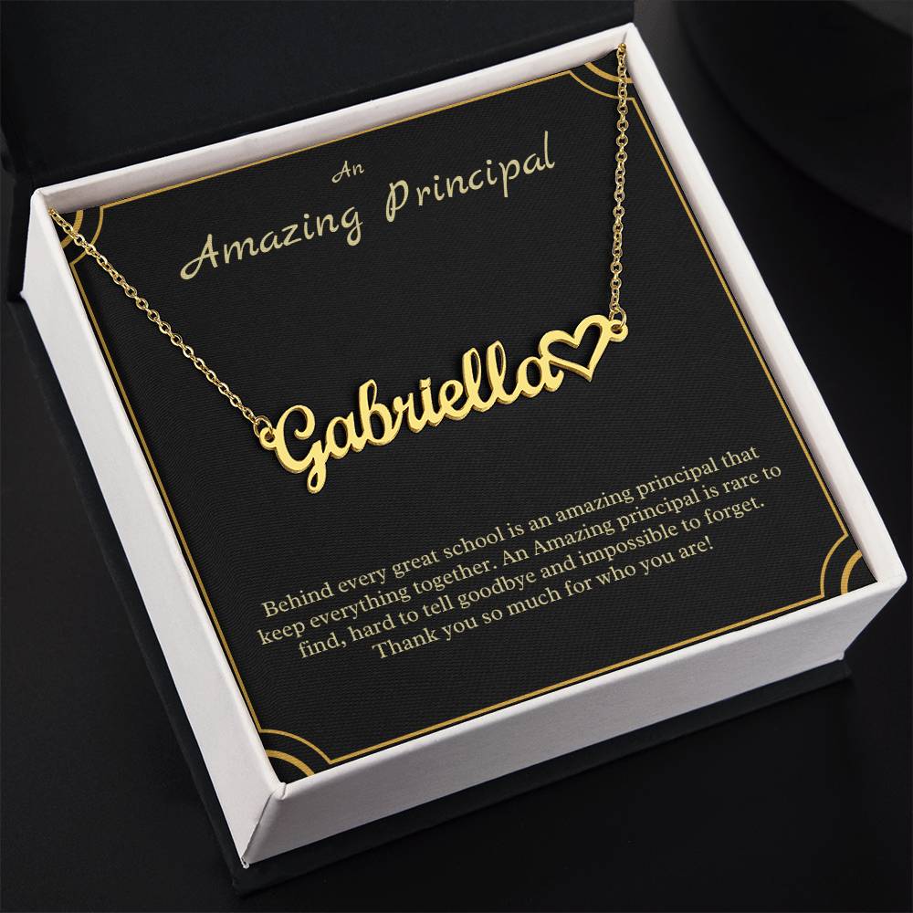 An Amazing Principal | Thank You So Much For Who You Are | Professional Name Pendant Necklace