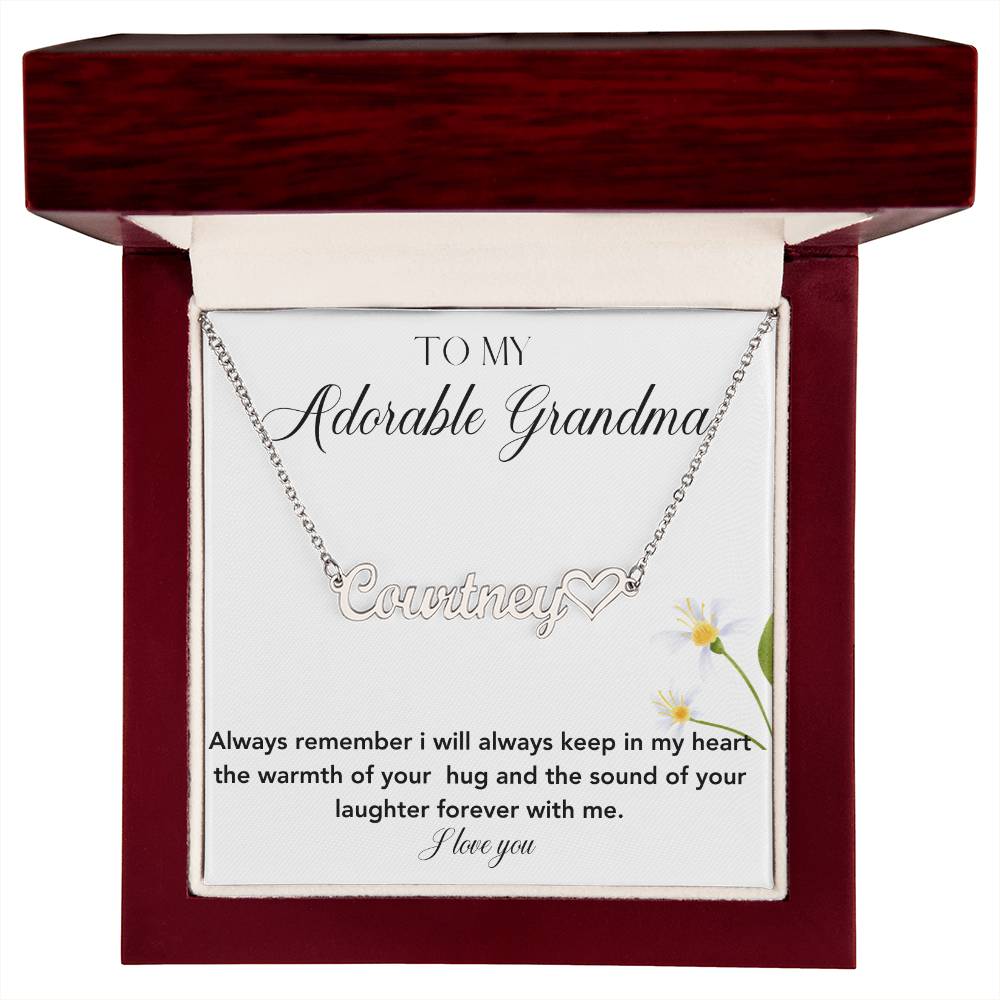 To My Adorable Grandma | Jewelry Name Necklace