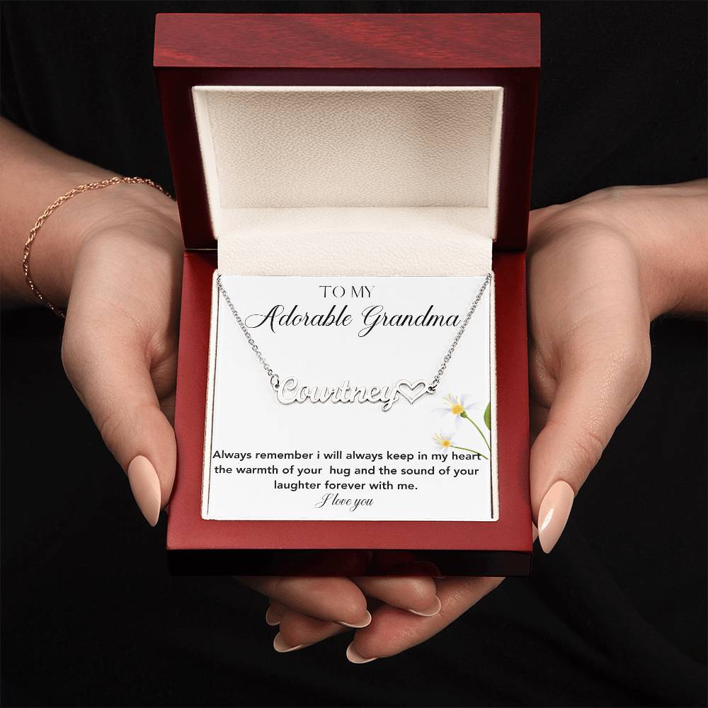 To My Adorable Grandma | Jewelry Name Necklace