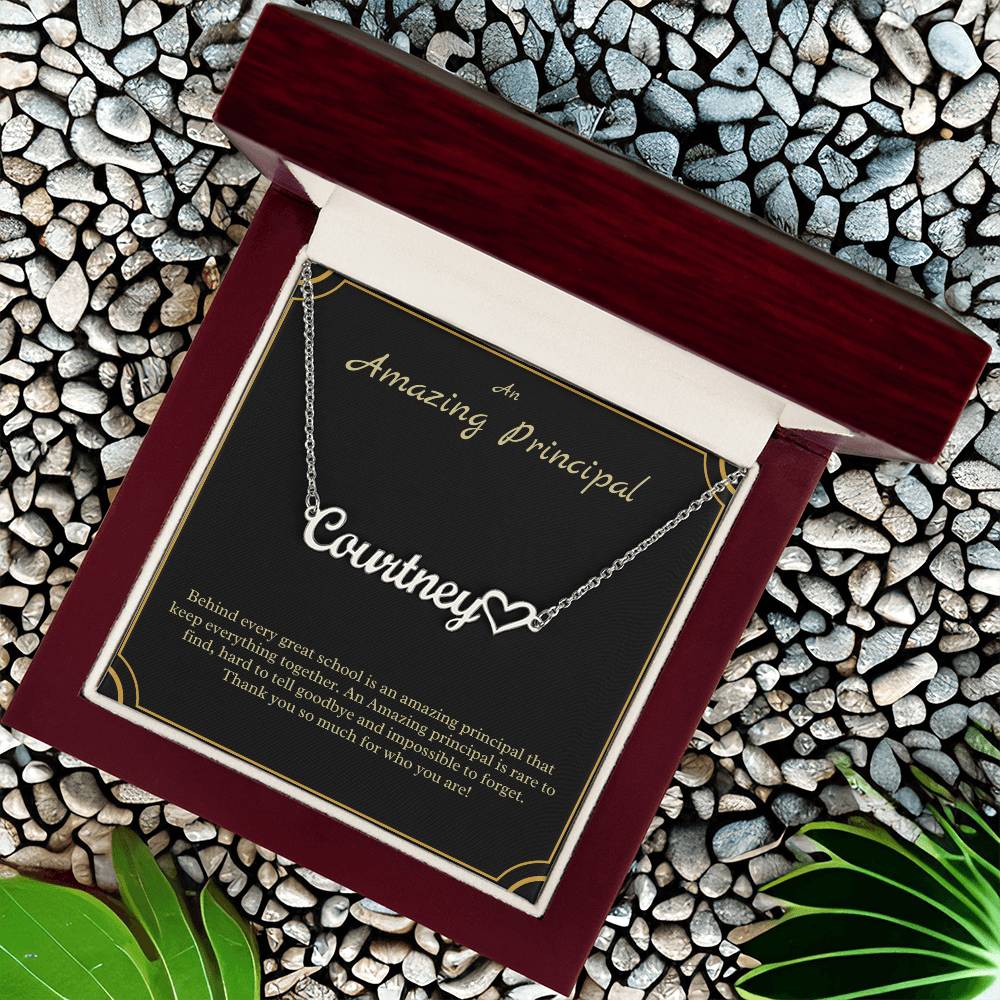 An Amazing Principal | Thank You So Much For Who You Are | Professional Name Pendant Necklace