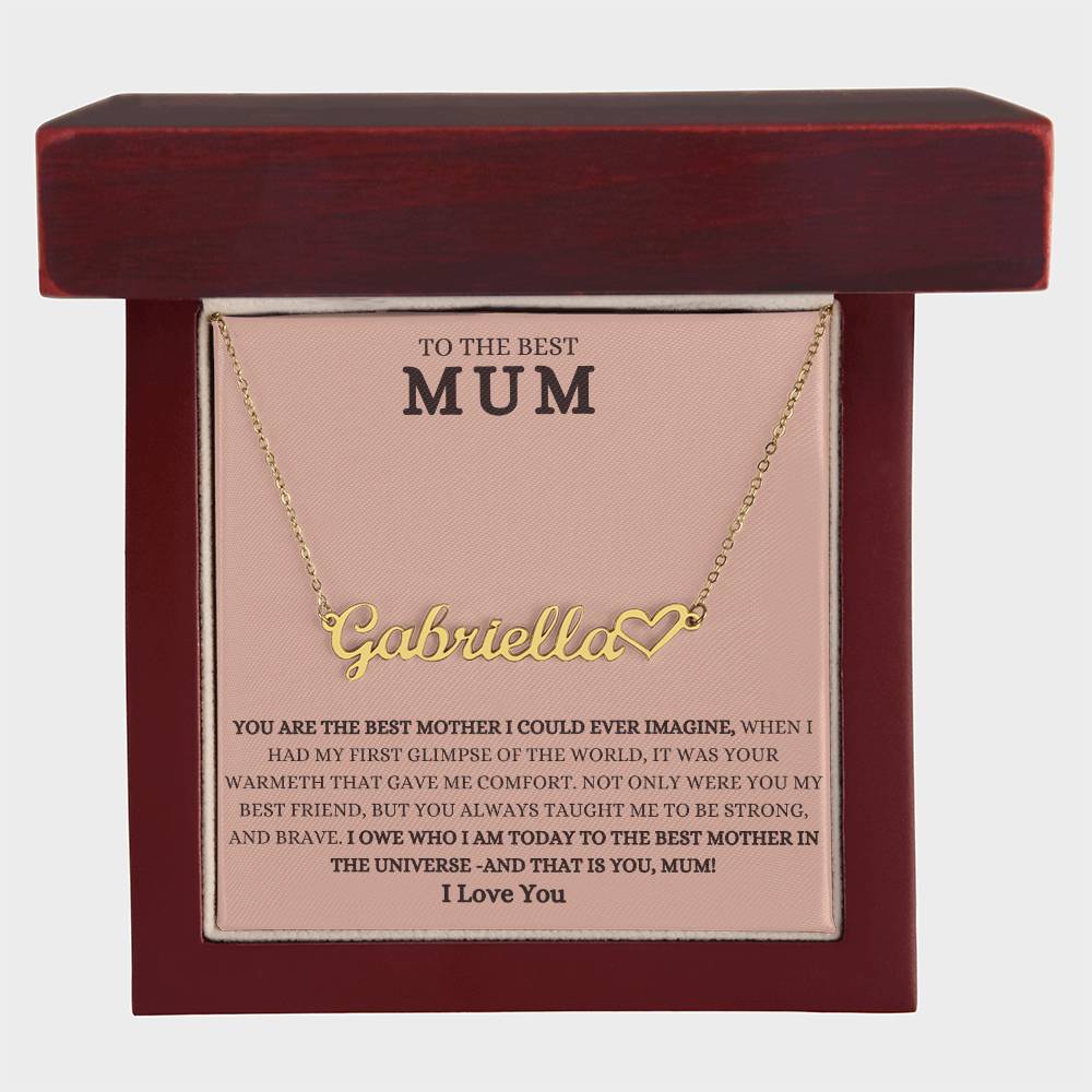 To The Best Mum | Jewelry Name Necklace