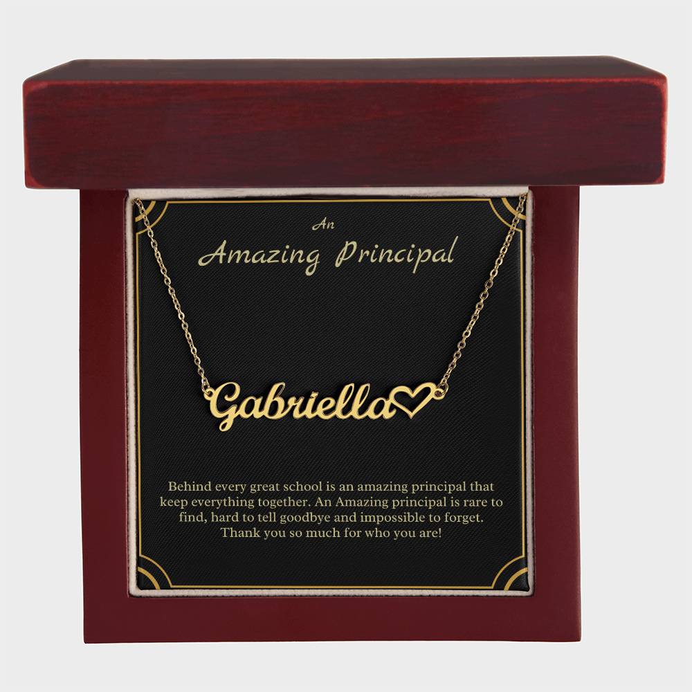 An Amazing Principal | Thank You So Much For Who You Are | Professional Name Pendant Necklace