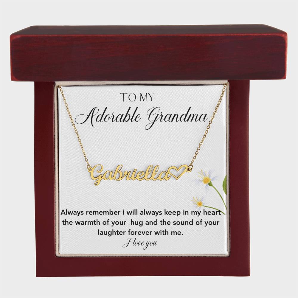 To My Adorable Grandma | Jewelry Name Necklace