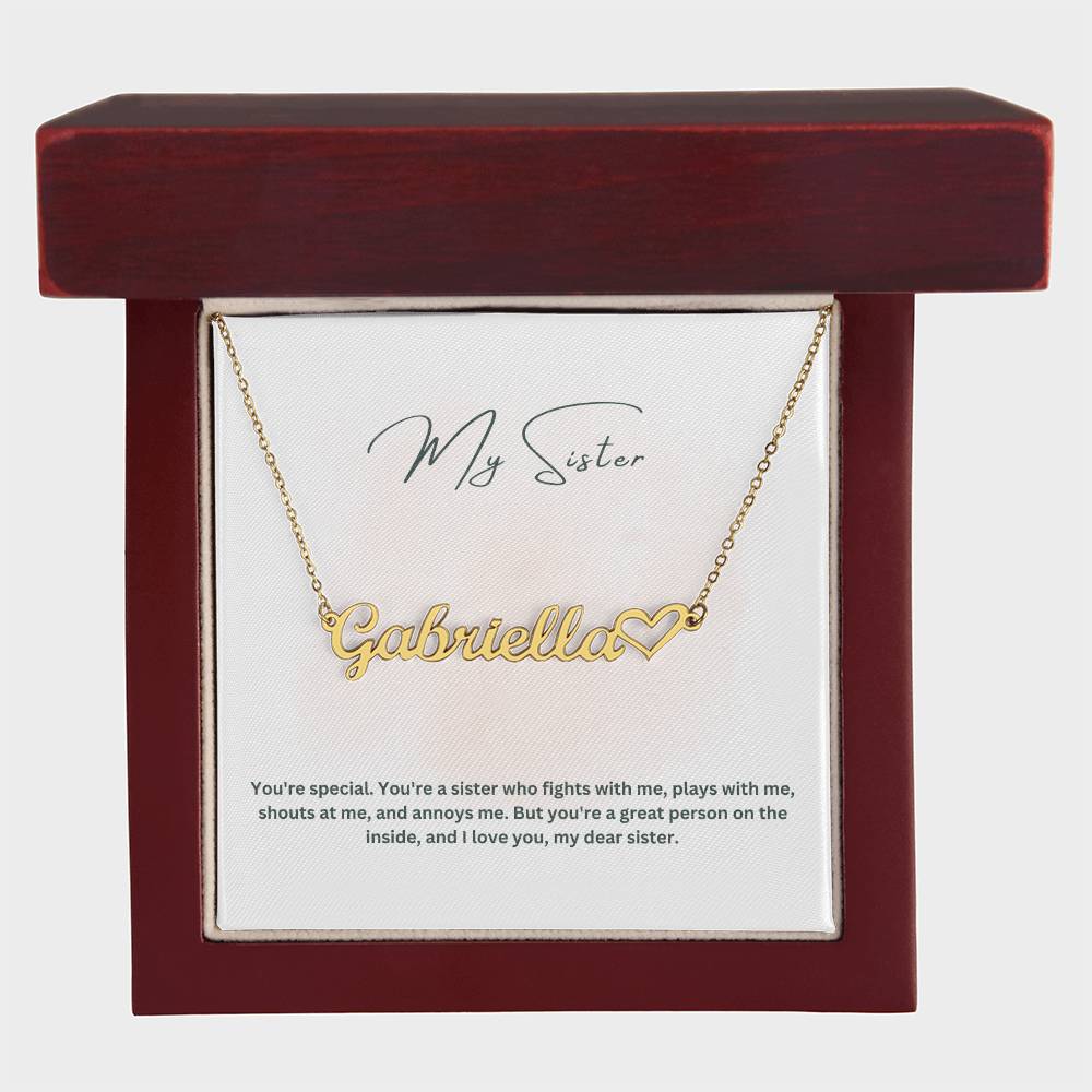 My Sister | You Are Special | Name Necklace