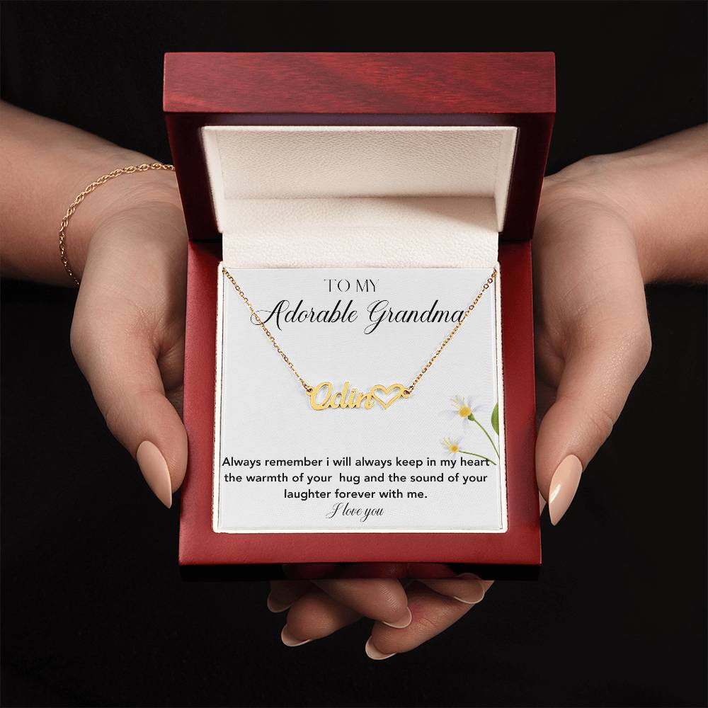 To My Adorable Grandma | Jewelry Name Necklace