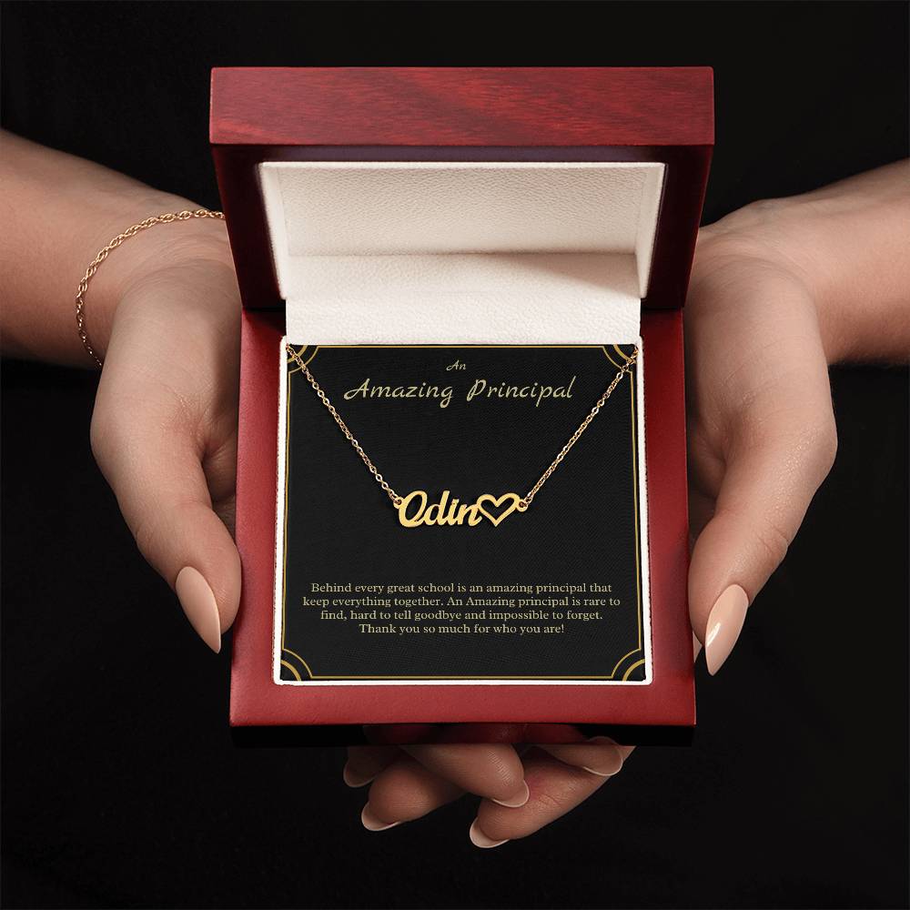 An Amazing Principal | Thank You So Much For Who You Are | Professional Name Pendant Necklace