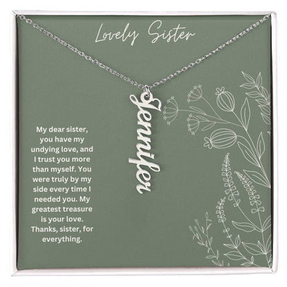 Lovely Sister | You Have My Undying Love | Name Necklace