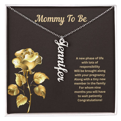 Mommy To Be | Congratulations | Pregnancy Name Necklace