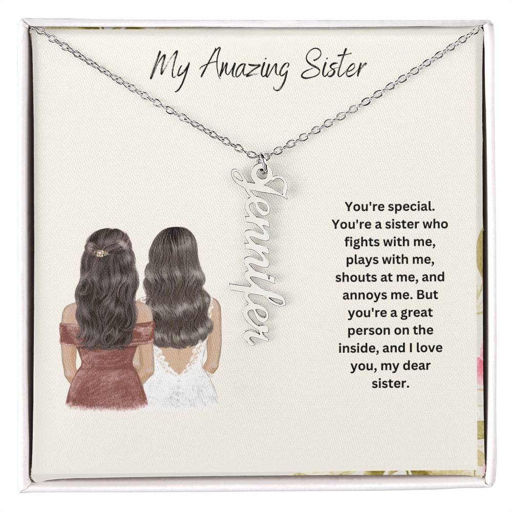 My Amazing Sister | You Are Special | Name Necklace
