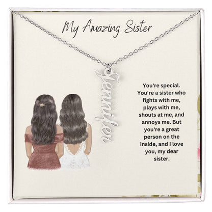 My Amazing Sister | You Are Special | Name Necklace