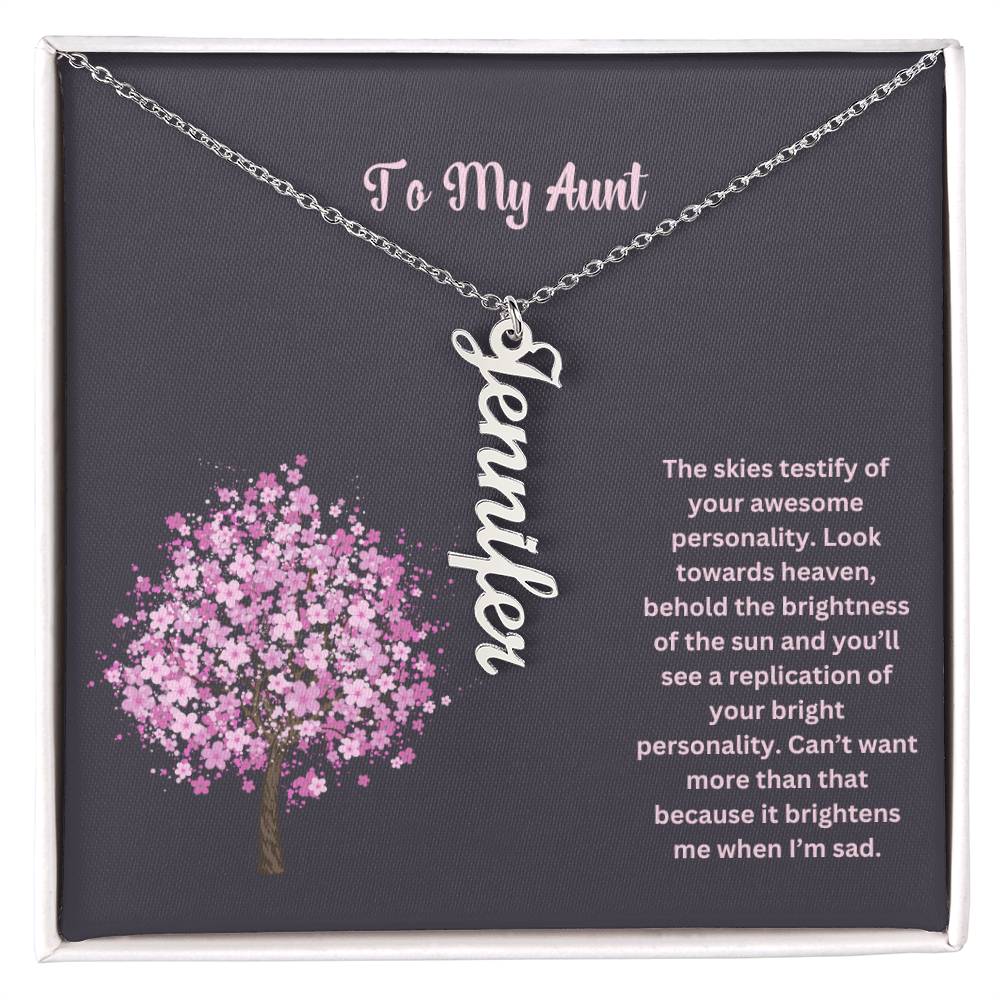 To My Aunt | Pendant Name Necklace