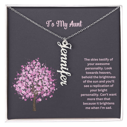 To My Aunt | Pendant Name Necklace
