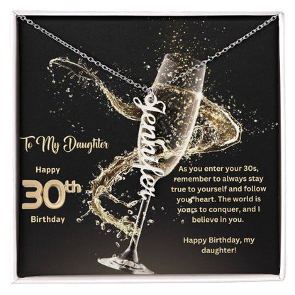 To My Daughter | Happy 30th Birthday | Custom Name Necklace