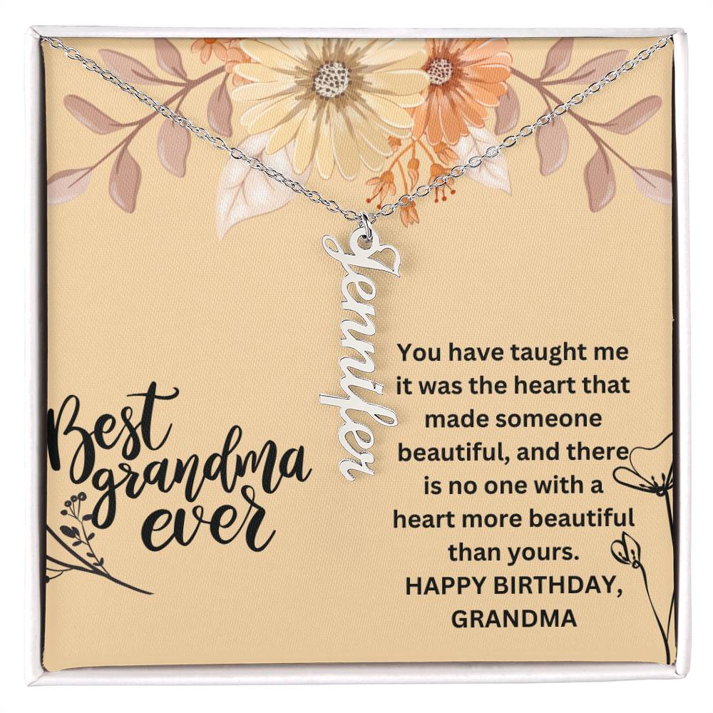 Best Grandma Ever | Happy Birthday | Name Necklace