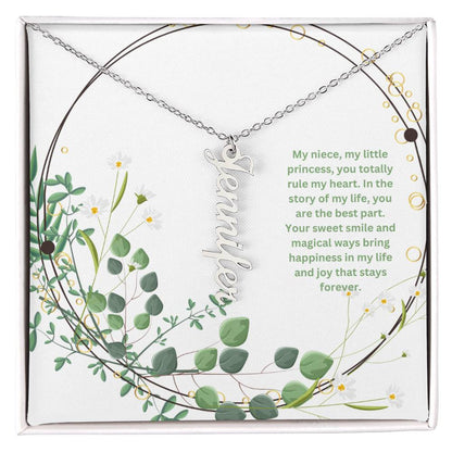My Niece | You Totally Rule My Heart | Name Necklace