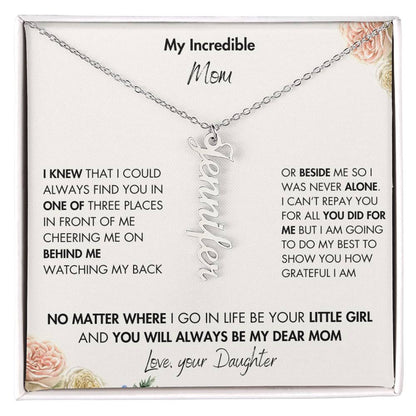 My Incredible Mom | Flower Name Necklace