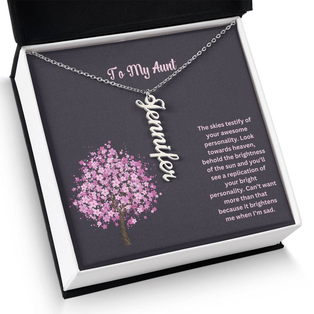 To My Aunt | Pendant Name Necklace