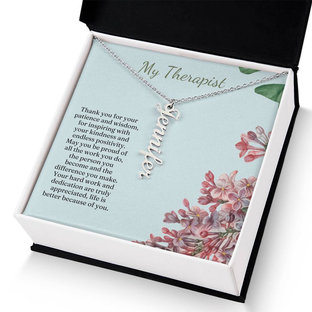 My Therapist | Thank You For Your Patience | Professional Name Pendant Necklace