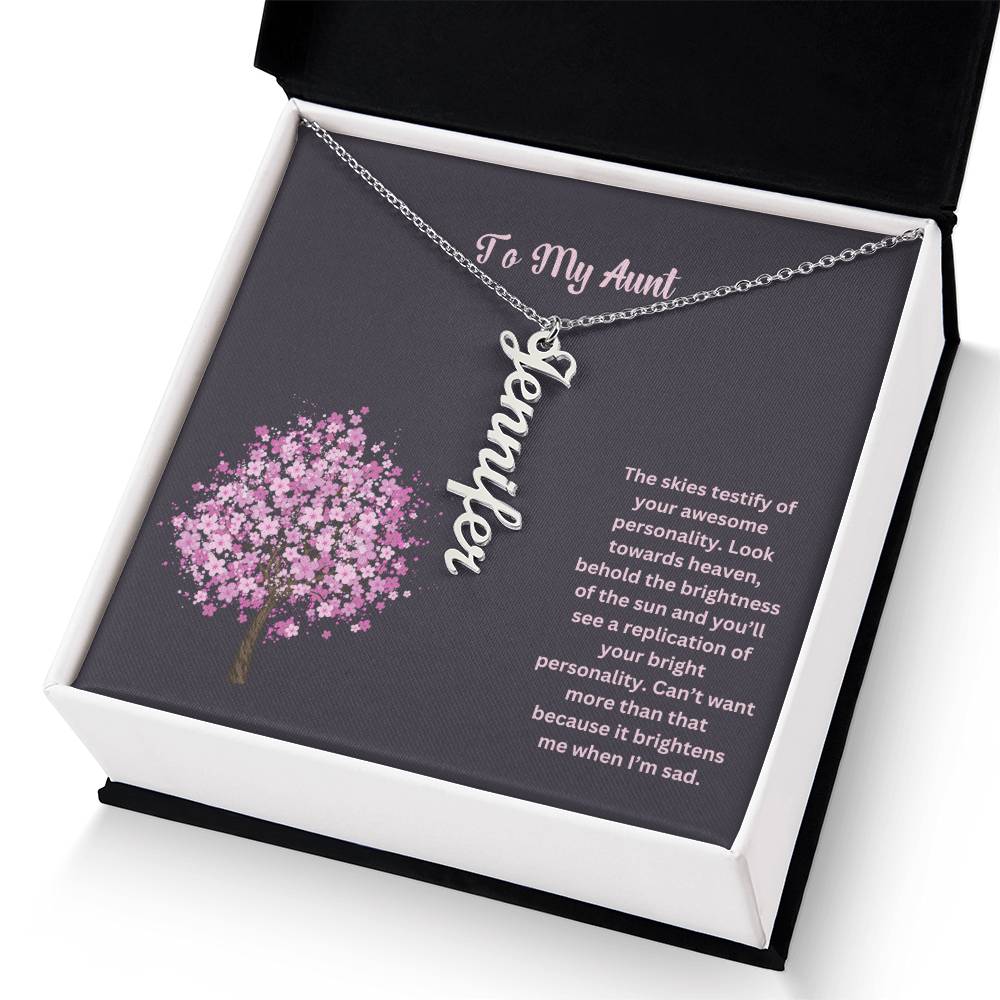 To My Aunt | Pendant Name Necklace