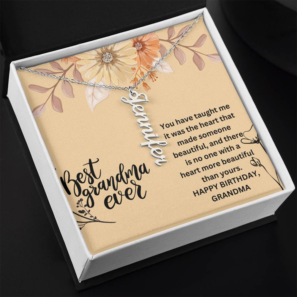 Best Grandma Ever | Happy Birthday | Name Necklace