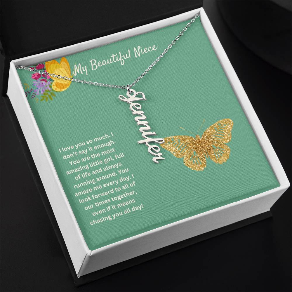 My Beautiful Niece | I Love You So Much | Name Necklace