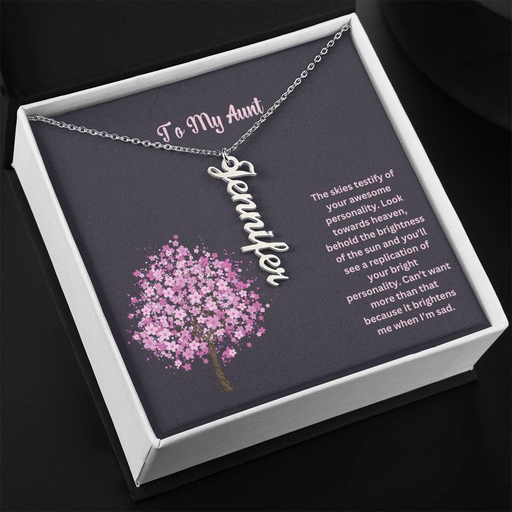 To My Aunt | Pendant Name Necklace