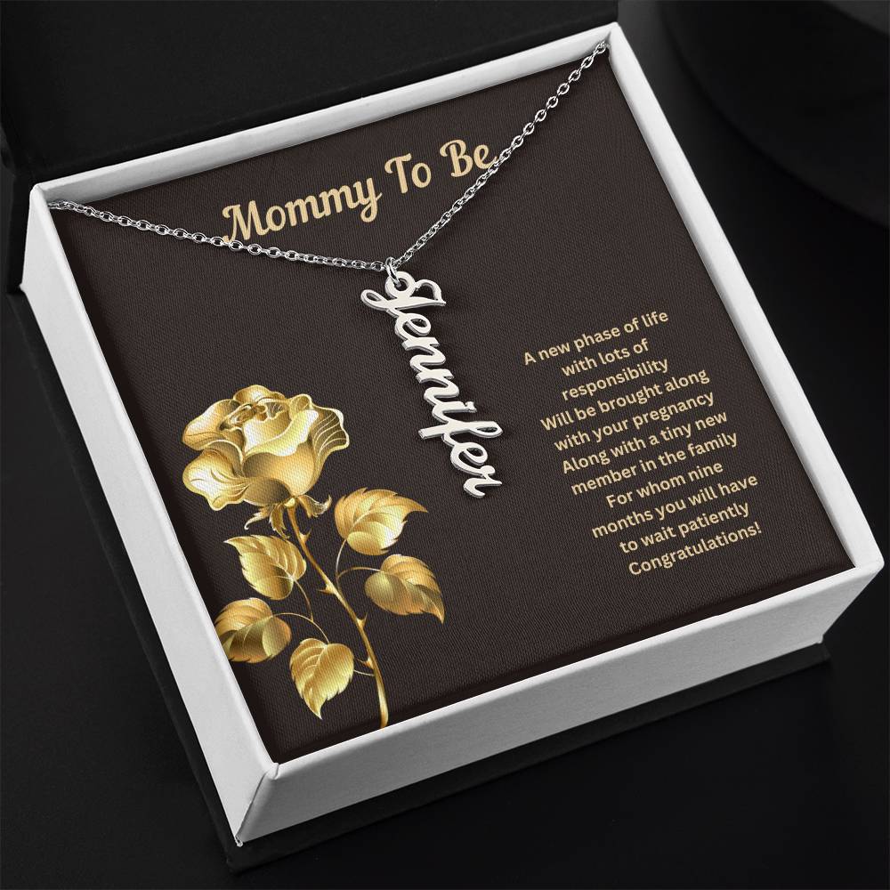 Mommy To Be | Congratulations | Pregnancy Name Necklace