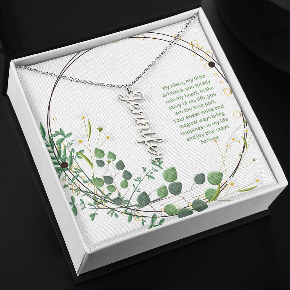 My Niece | You Totally Rule My Heart | Name Necklace