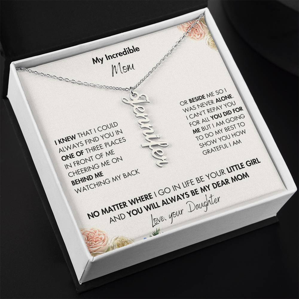 My Incredible Mom | Flower Name Necklace