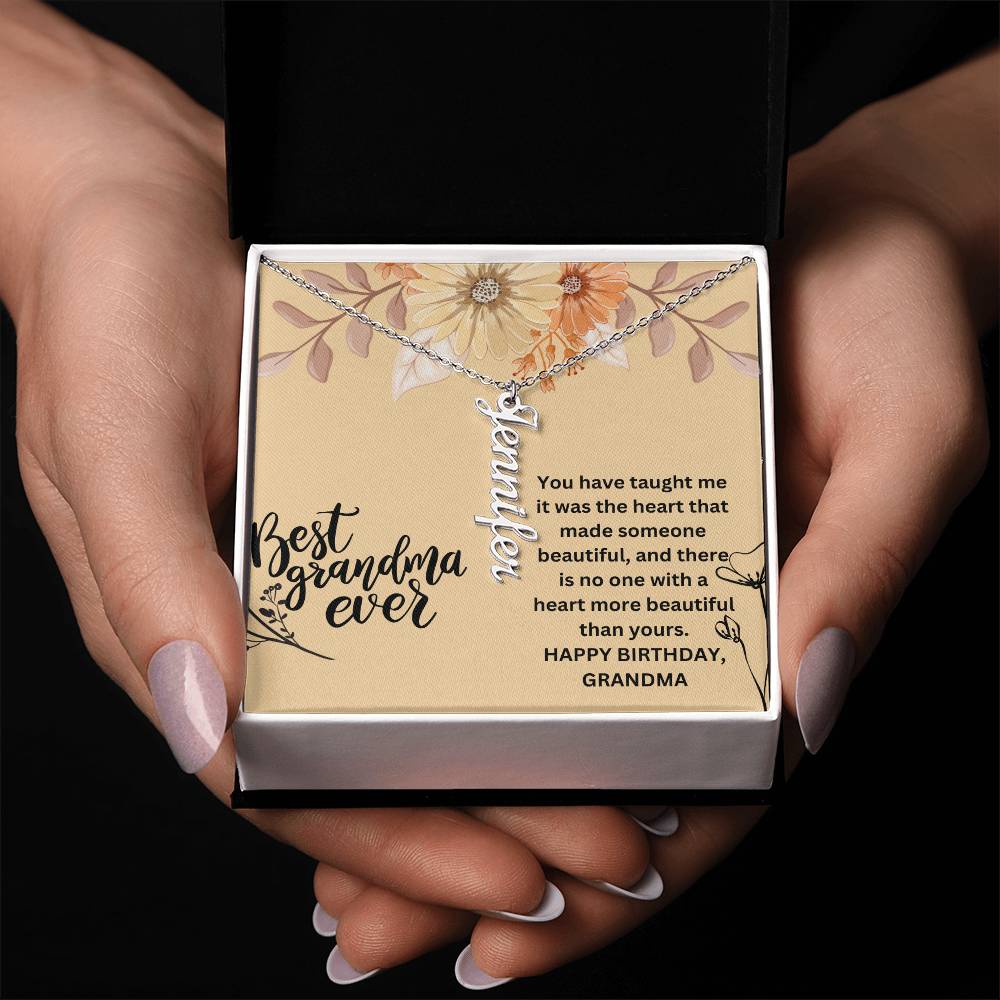 Best Grandma Ever | Happy Birthday | Name Necklace