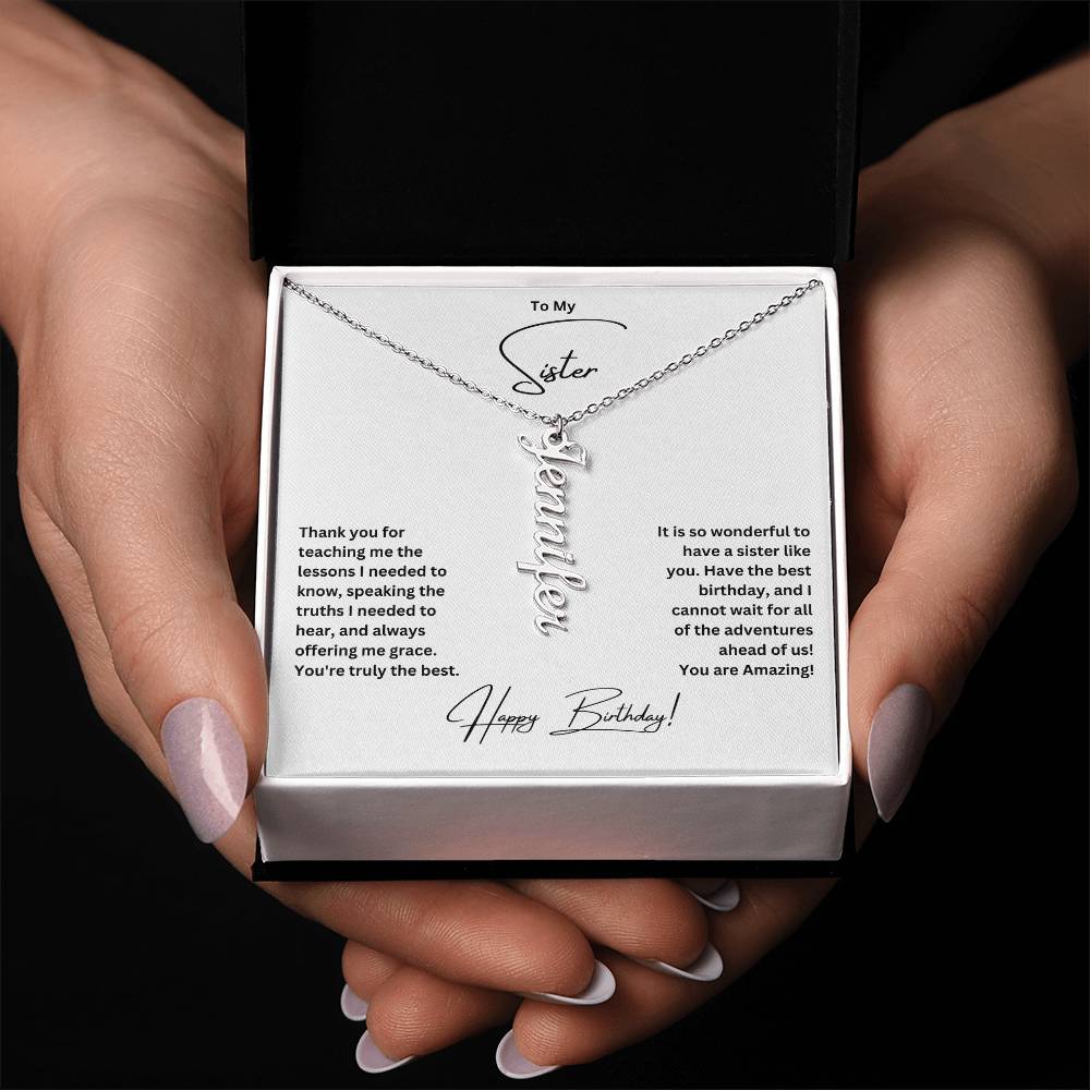 To My Sister | Happy Birthday | Custom Name Necklace