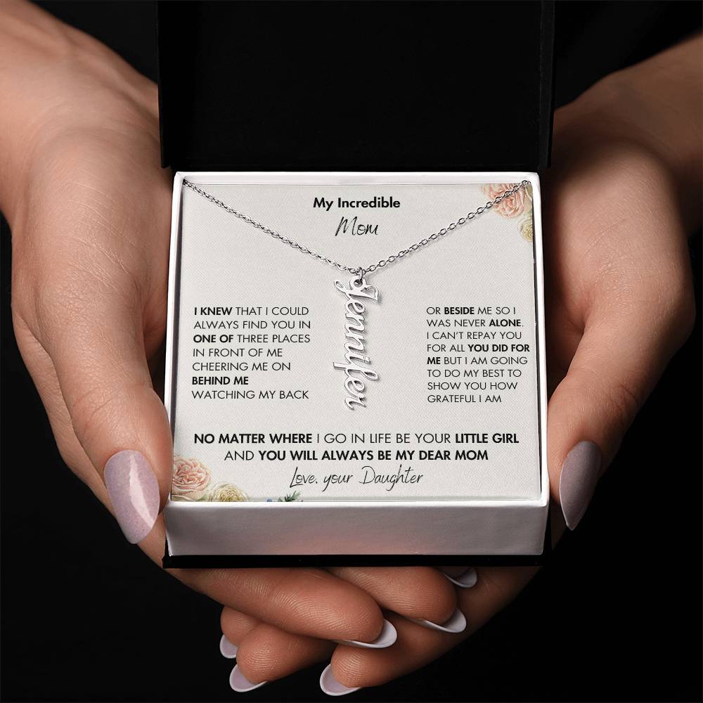 My Incredible Mom | Flower Name Necklace