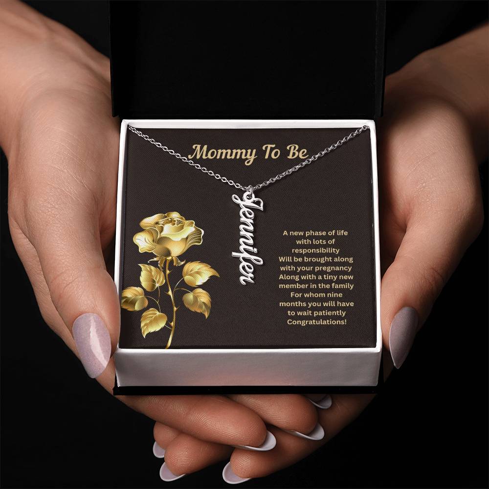 Mommy To Be | Congratulations | Pregnancy Name Necklace