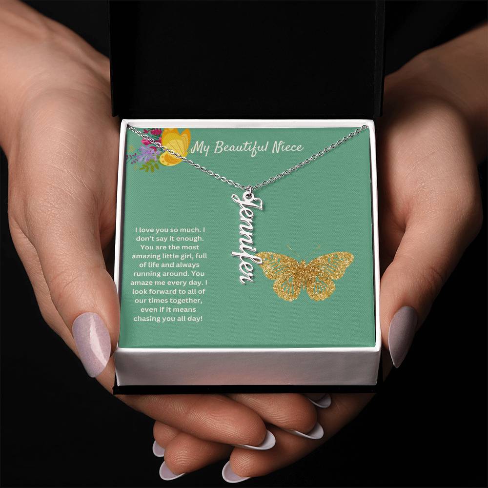 My Beautiful Niece | I Love You So Much | Name Necklace