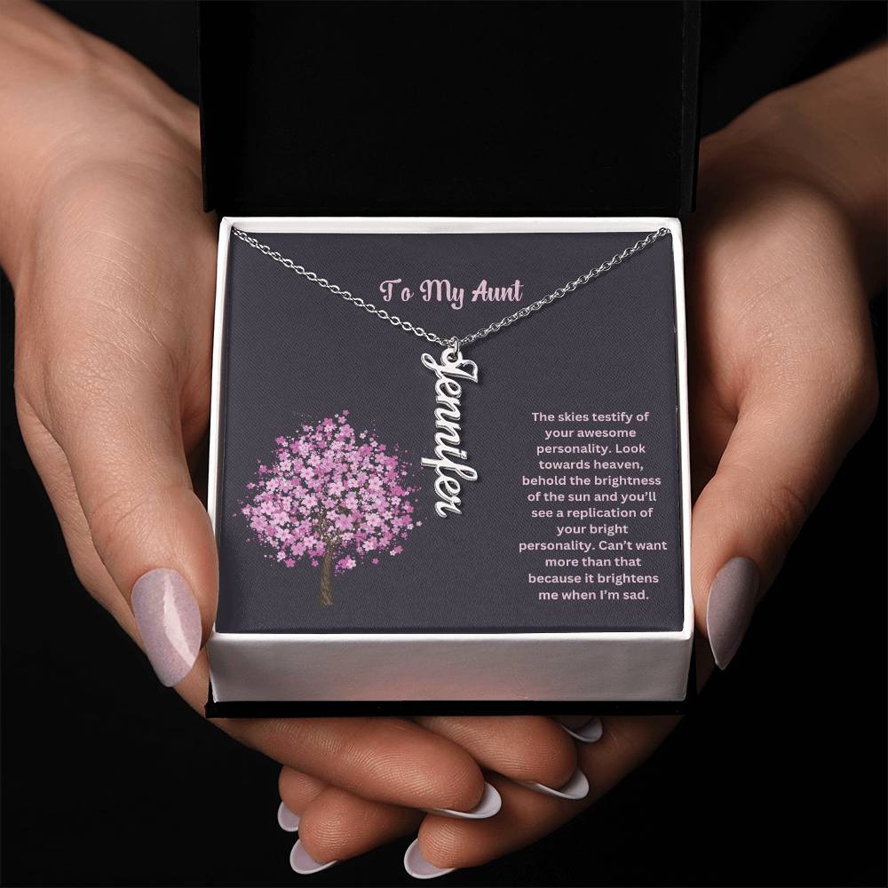To My Aunt | Pendant Name Necklace