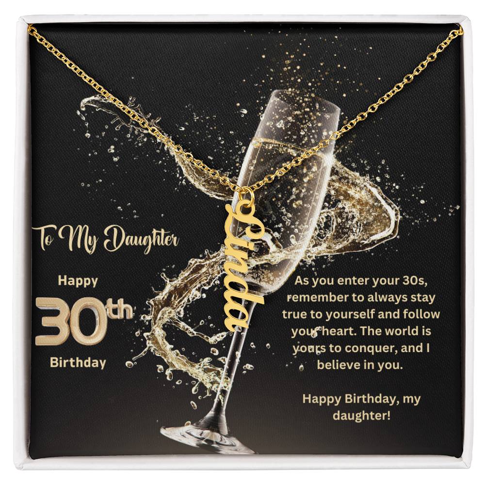 To My Daughter | Happy 30th Birthday | Custom Name Necklace