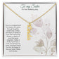 To My Sister On Her Wedding Day | Name Necklace