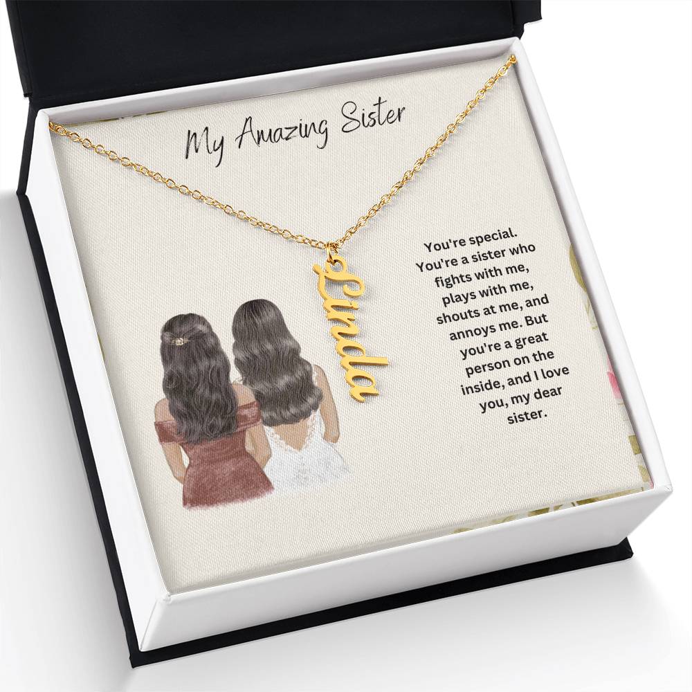 My Amazing Sister | You Are Special | Name Necklace