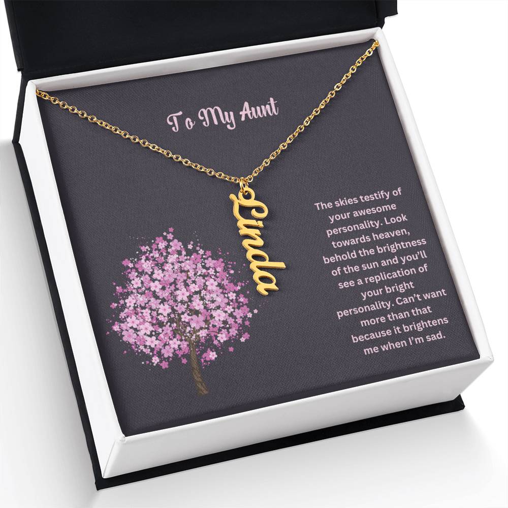 To My Aunt | Pendant Name Necklace