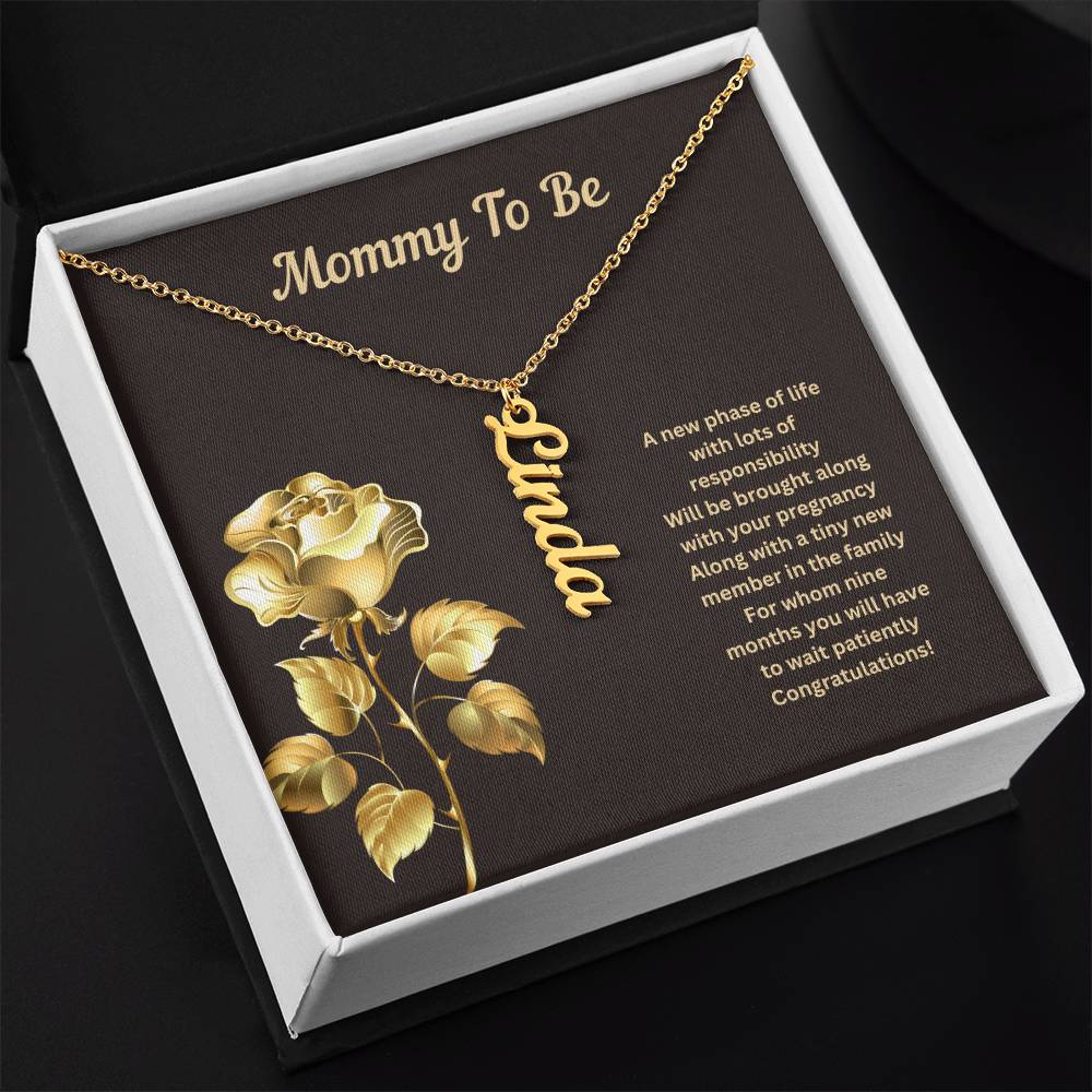 Mommy To Be | Congratulations | Pregnancy Name Necklace