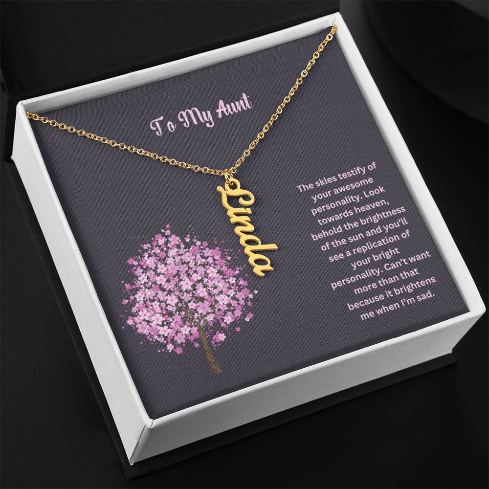 To My Aunt | Pendant Name Necklace