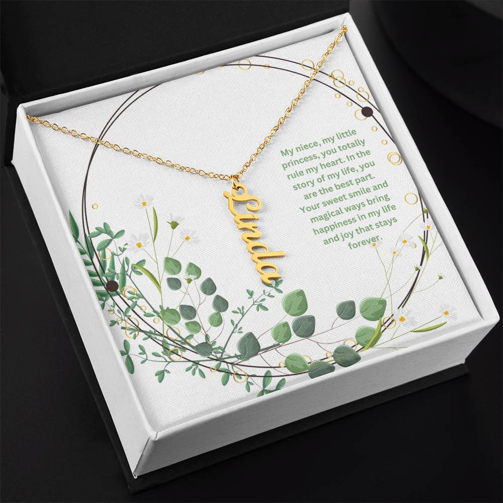 My Niece | You Totally Rule My Heart | Name Necklace