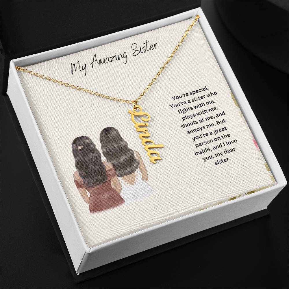 My Amazing Sister | You Are Special | Name Necklace