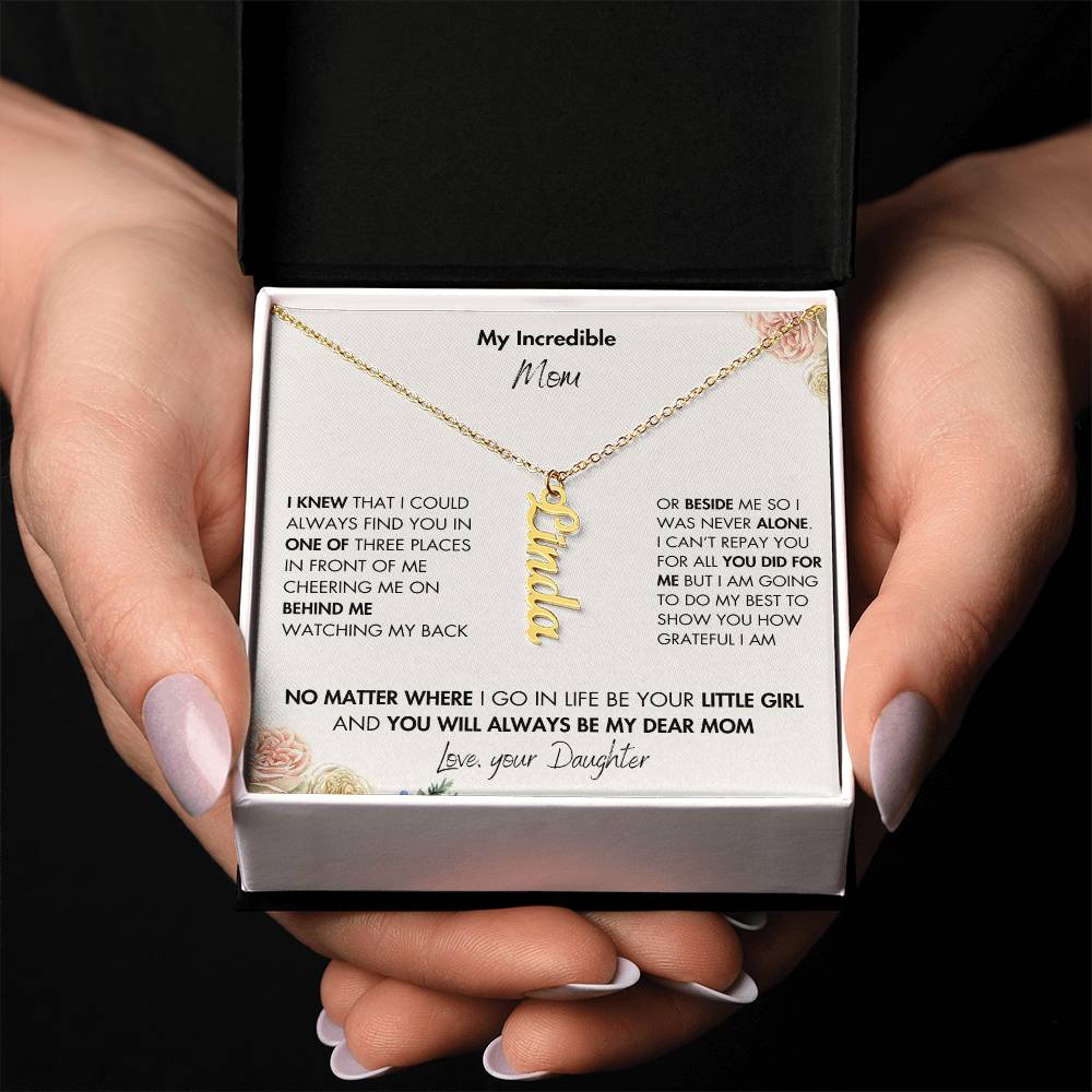 My Incredible Mom | Flower Name Necklace