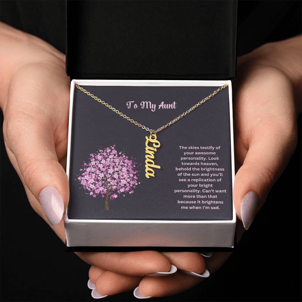 To My Aunt | Pendant Name Necklace