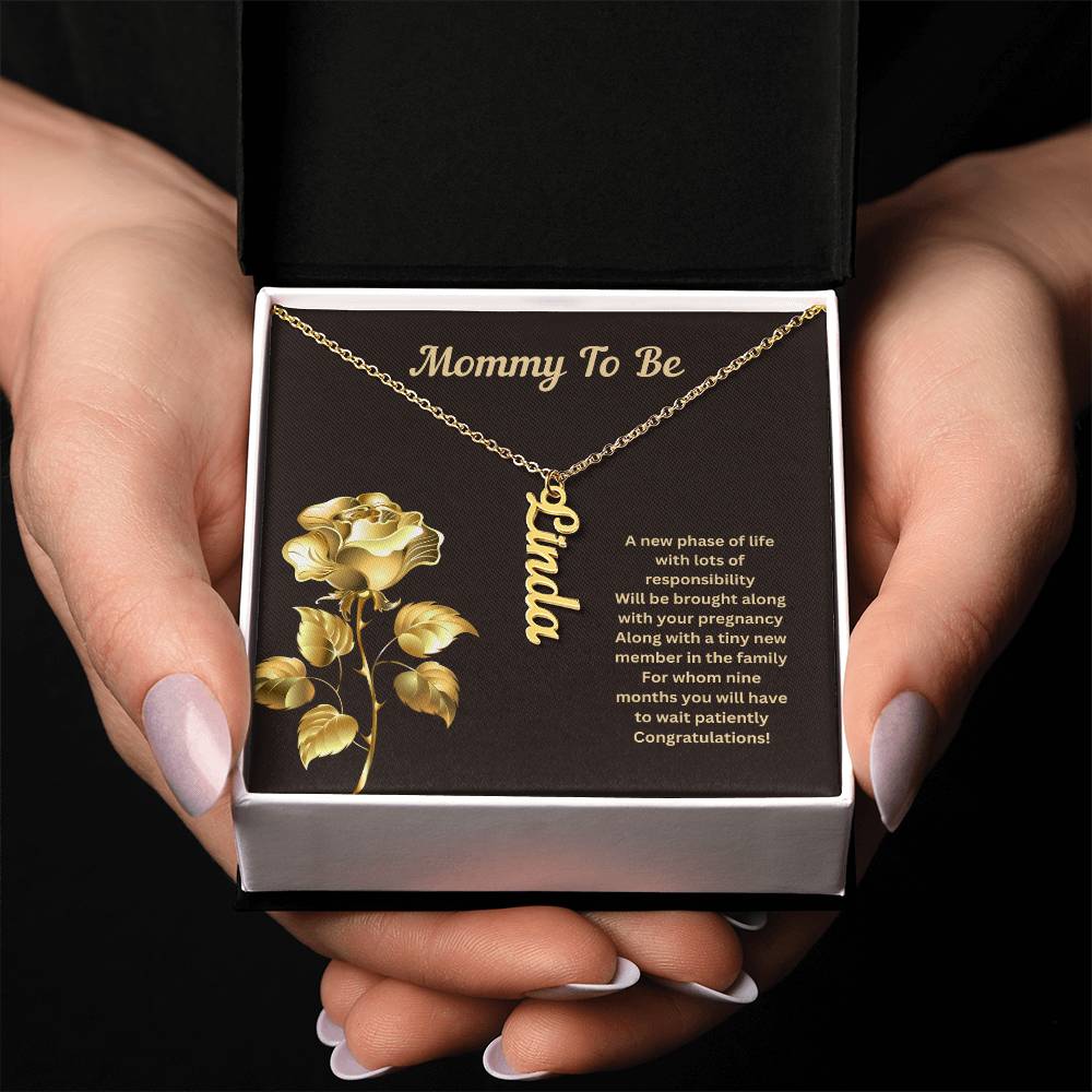 Mommy To Be | Congratulations | Pregnancy Name Necklace