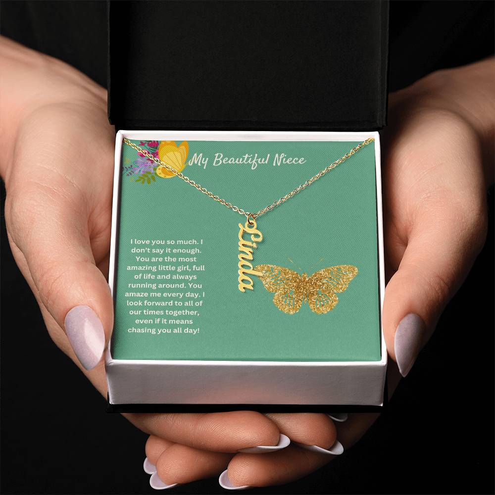 My Beautiful Niece | I Love You So Much | Name Necklace